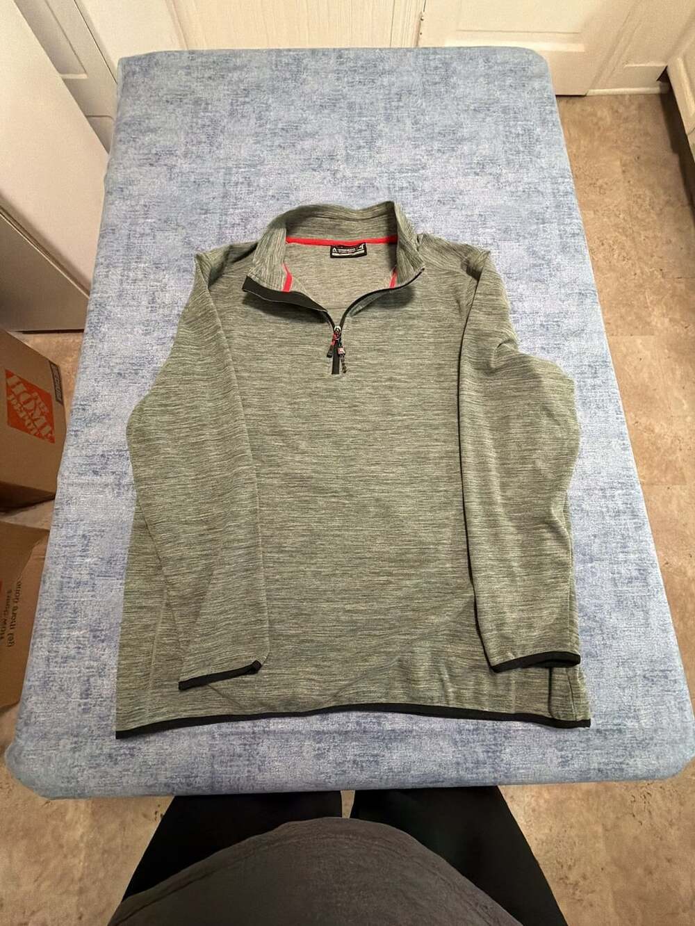 Avalanche Outdoor Supply Mens XX Large Gray Green Quarter Zip Pullover